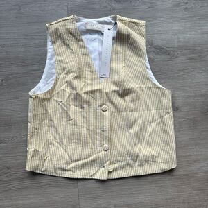 Missguided Women's Yellow and White Blouse